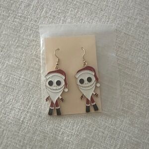 Jack Skellington Santa Earrings
